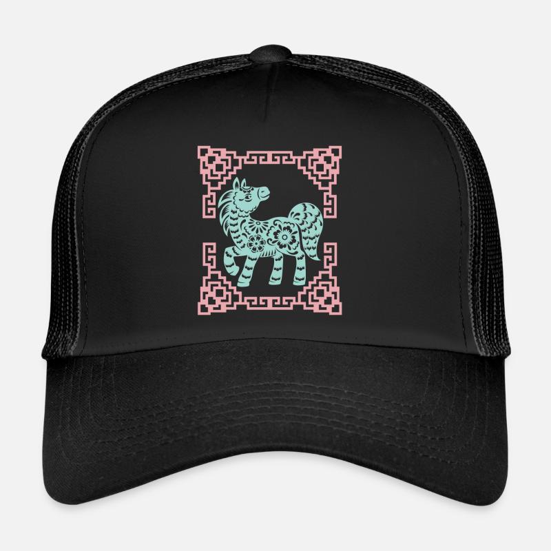 Année du Cheval, horoscope chinois Chine Casquette trucker 