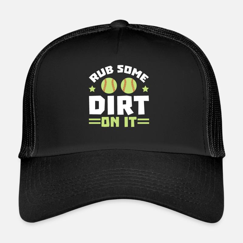 Frottez de la saleté dessus Lanceur de balle molle Casquette trucker 