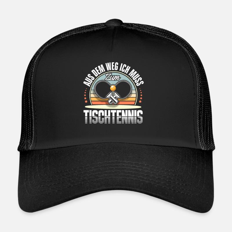 Tischtennis - Trucker Cap - Schwarz/Schwarz