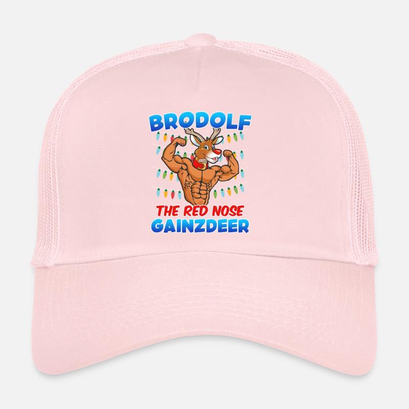 Brodolf le nez rouge Gainzdeer Bodbuilder Casquette trucker 