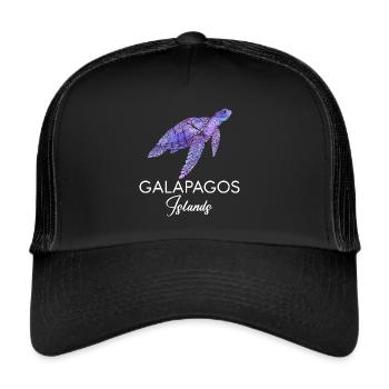 Parc national des tortues marines des îles Galápagos E - Casquette trucker  - noir/noir - Devant