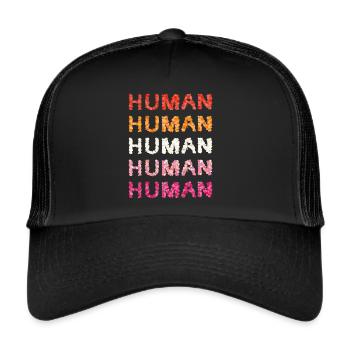 lesbian lesbian lesbians gay same-sex - Trucker Cap - black/black - Front