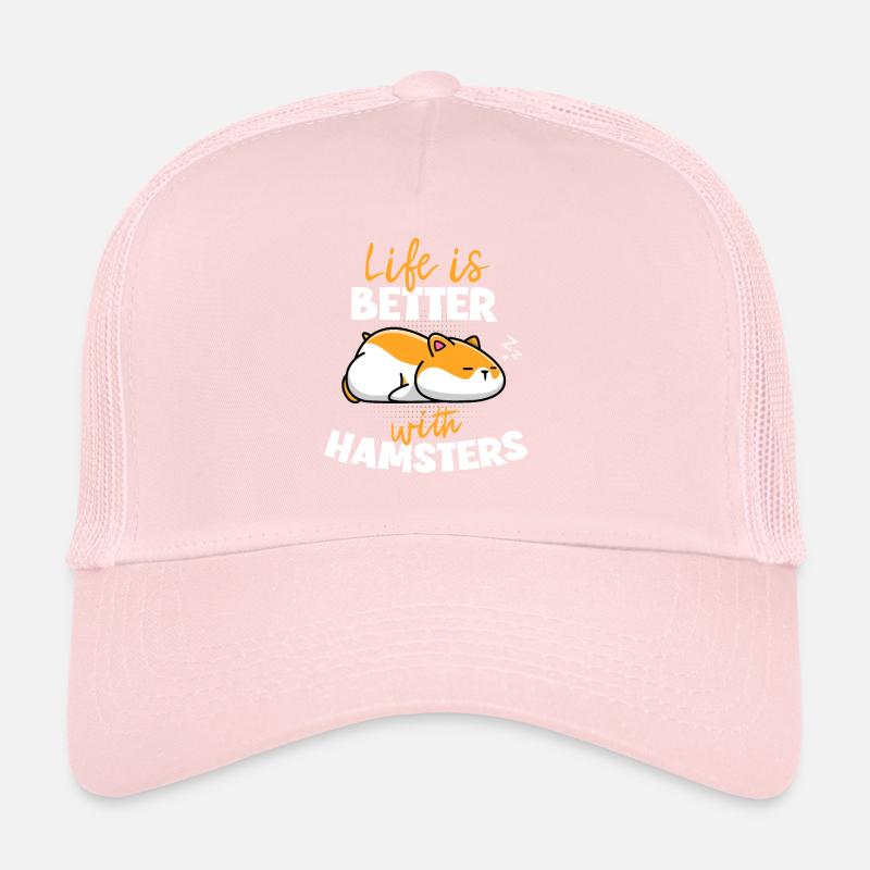 La vie est meilleure avec les hamsters Casquette trucker 