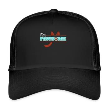 Dog Owner - I Am Pawsome - Dog Lover - Trucker Cap - Schwarz/Schwarz - Vorne