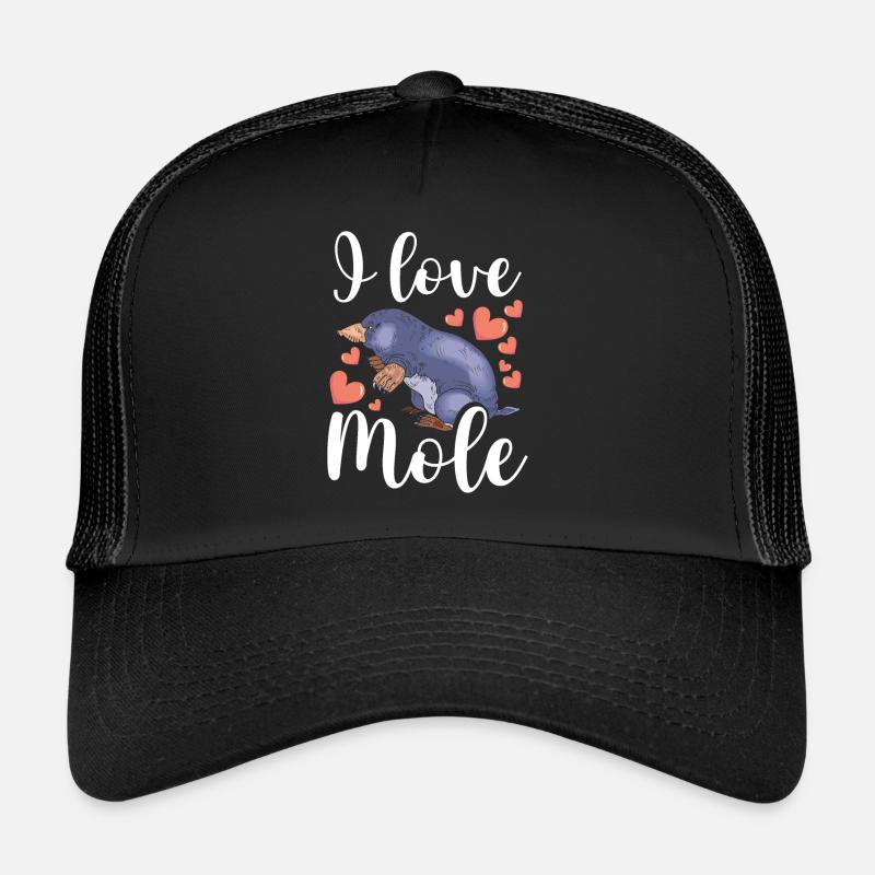 J’aime la taupe - Casquette trucker  - noir/noir