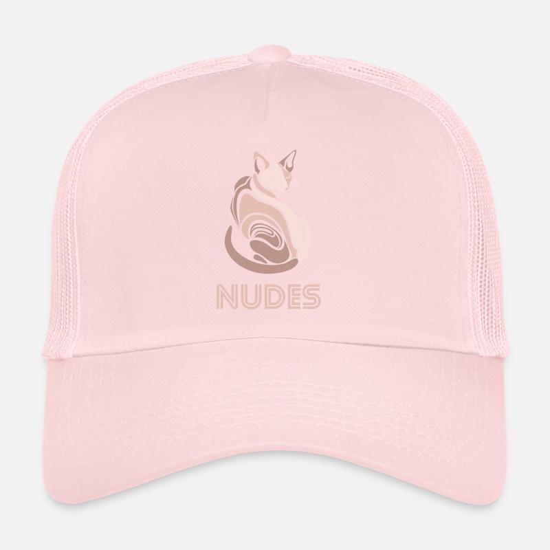Chaton chat Sphynx nu Casquette trucker 