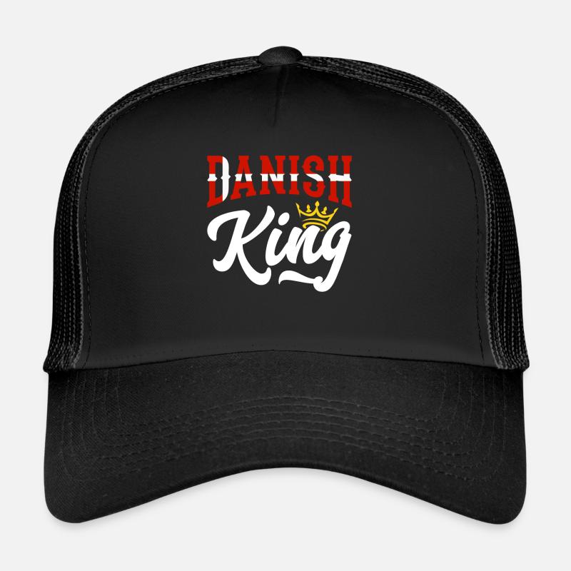 Danish King Denmark Danish Denmark Flag - Trucker Cap - black/black