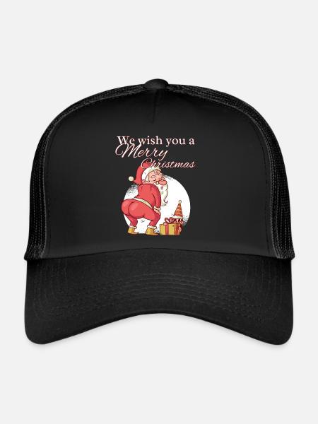 We wish you a Merry Santa Claus - Trucker Cap - black/black - Front