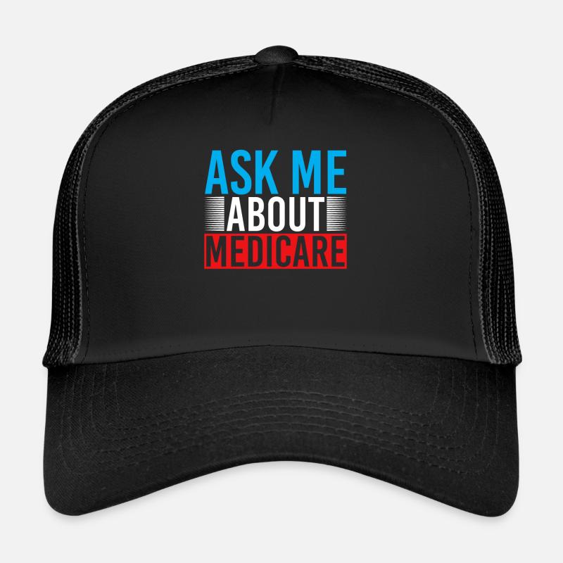 Ask Me About Medicare Versicherungsfachmann Trucker Cap