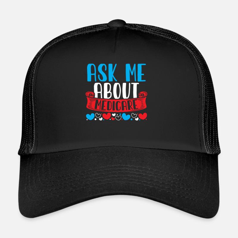 Ask Me About Medicare Versicherungsfachmann Trucker Cap