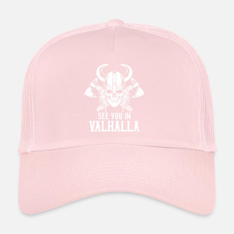 Viking Skull Axe Valhalla Warriors Mythologie Casquette trucker 