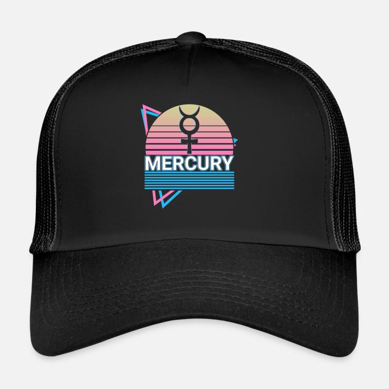 Mercury Alchemy Symbol Retro Trucker Cap