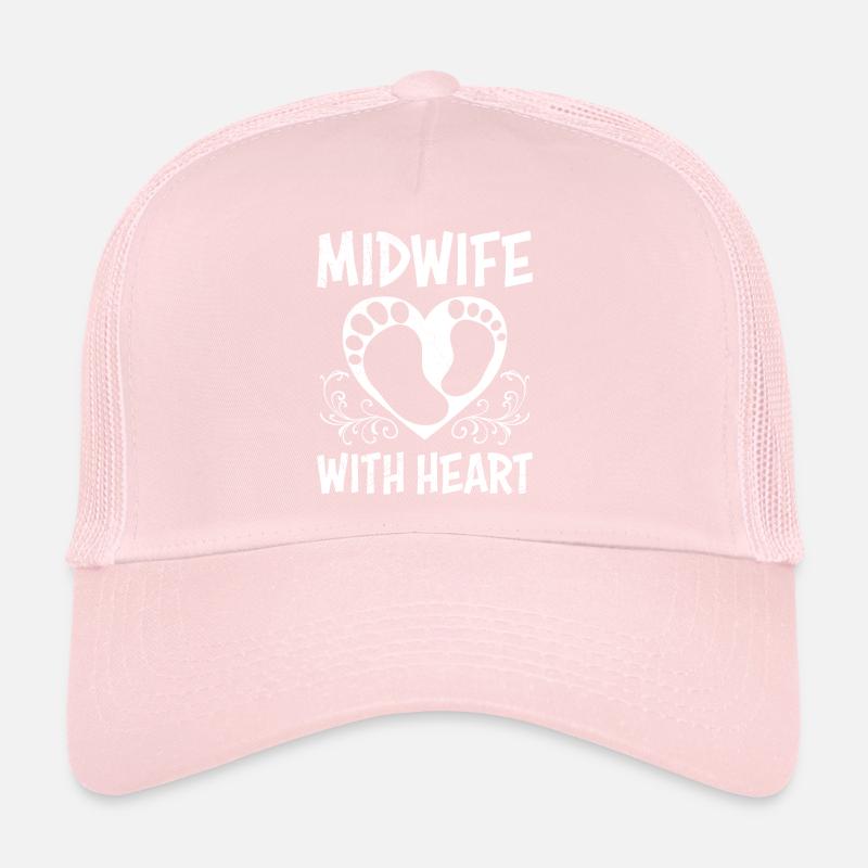 Ich bin eine Hebamme mit Herz Hebamme Trucker Cap