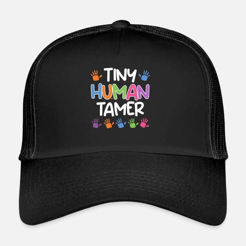Kinderzähmer Kindergarten Erzieher Kindergarten - Trucker Cap - Schwarz/Schwarz