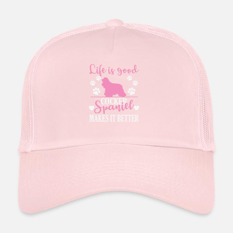La vie est bonne cocker spaniel la rend meilleure Casquette trucker 