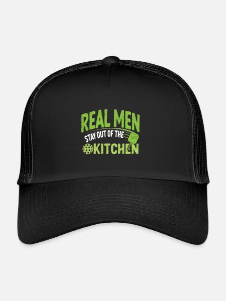 Pickleball Paddleball Rückschlagsport - Trucker Cap - Schwarz/Schwarz - Vorne
