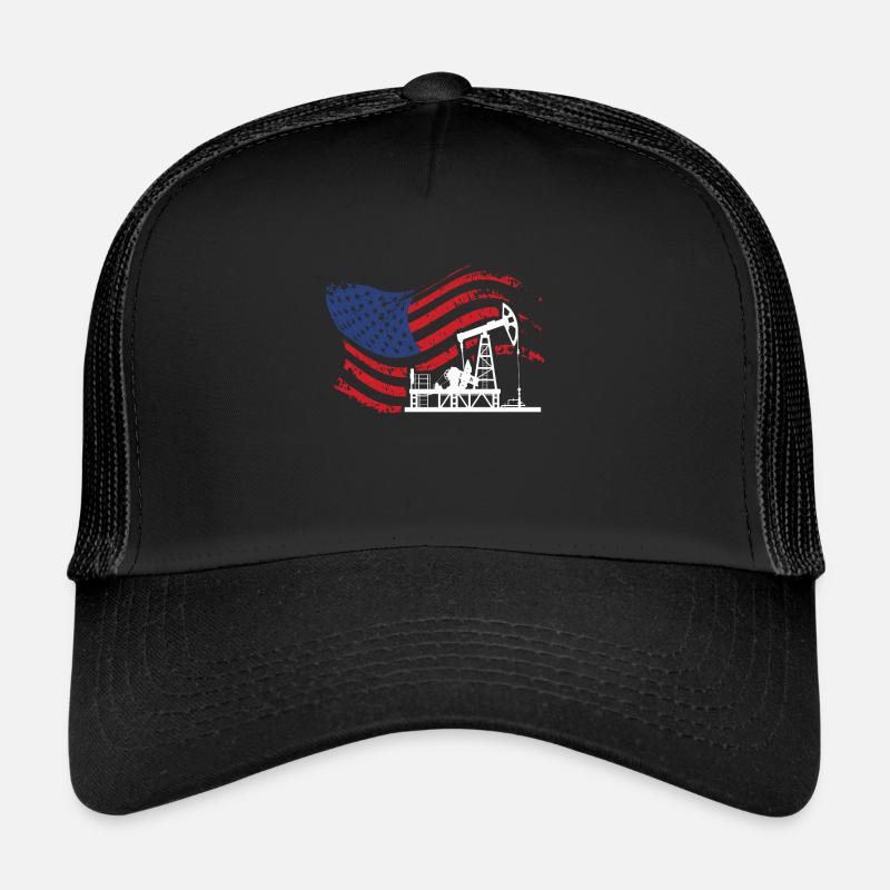 Bohrturm America Öl Bohren Bohrinsel Trucker Cap