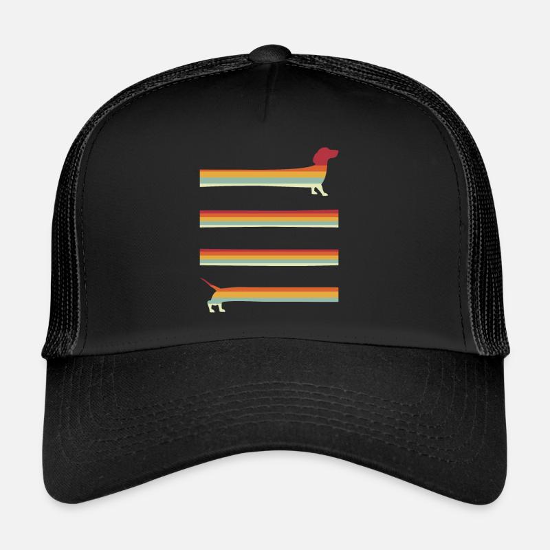 Long Wiener Dog Retro teckel Casquette trucker 