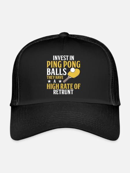 Investissez dans des balles de ping-pong - amusant - Casquette trucker  - noir/noir - Devant