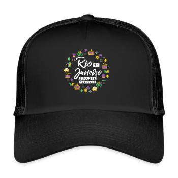 Rio Carnival Rio de Janeiro Celebration in Brazil - Trucker Cap - black/black - Front