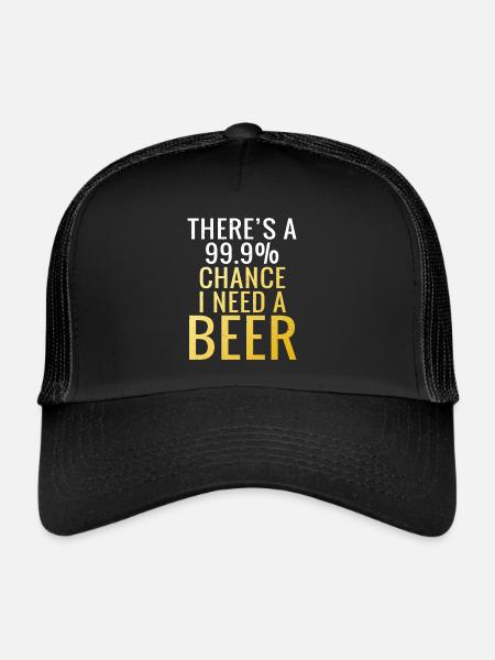 Beer Drinker Beer Gifts - Trucker Cap - black/black - Front