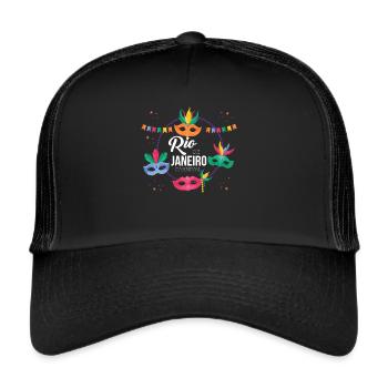 Rio Carnival Rio de Janeiro in Brazil Carnivals - Trucker Cap - black/black - Front
