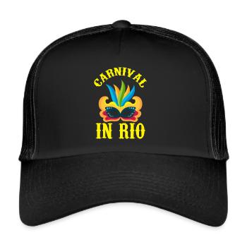 Brazil Carnival Rio de Janeiro Celebration Rio Karnev - Trucker Cap - black/black - Front