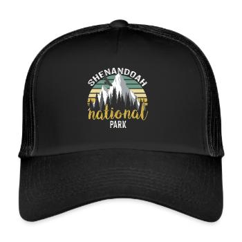 Shenandoah National Park Nature Souvenir Mountains Wall - Trucker Cap - black/black - Front