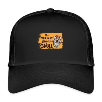 Sugar Skull Skull Death Day of the Dead - Trucker Cap - black/black - Front