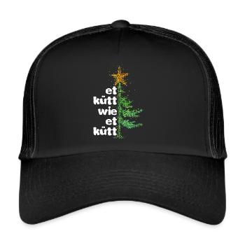 Et Kütt wie et kütt Kölsch Köln Christmas tree - Trucker Cap - black/black - Front