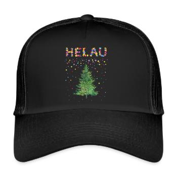 Helau Carnival Kölsch Christmas Days Christmas Tree - Trucker Cap - black/black - Front