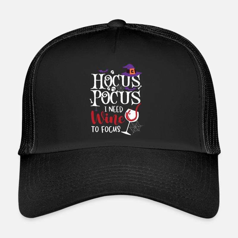 Hocus Pocus J’ai besoin de vin pour se concentrer Casquette trucker 