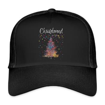 Karneval Fastelovend Christbaum Weihnachtsmuffel - Trucker Cap - Schwarz/Schwarz - Vorne