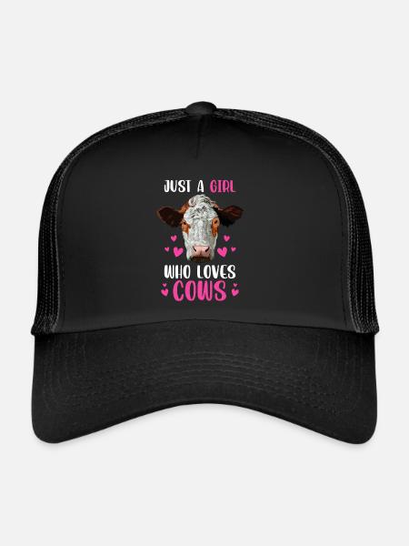Juste une fille qui aime les vaches - Casquette trucker  - noir/noir - Devant