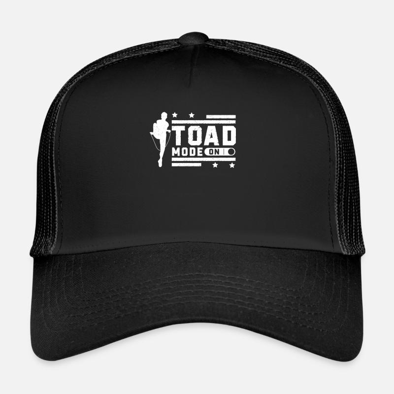 Corde à sauter amusante avec mode crapaud - Casquette trucker - noir/noir