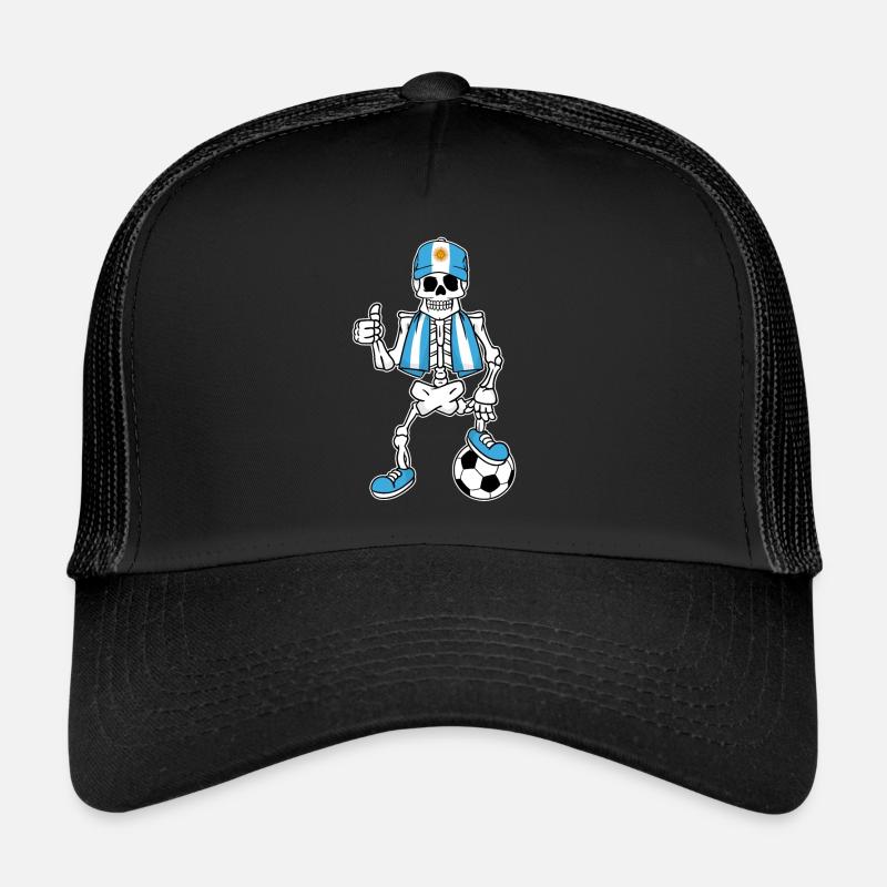 Argentinisches Fußballfan Skelett Trucker Cap