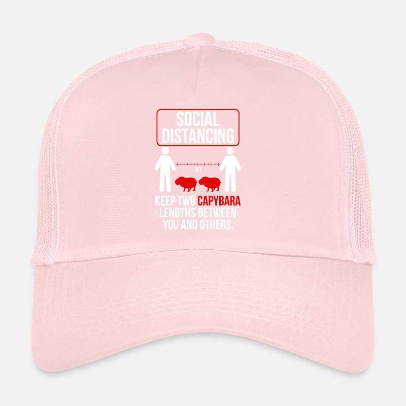 Social distancing Funny capybara Trucker Cap