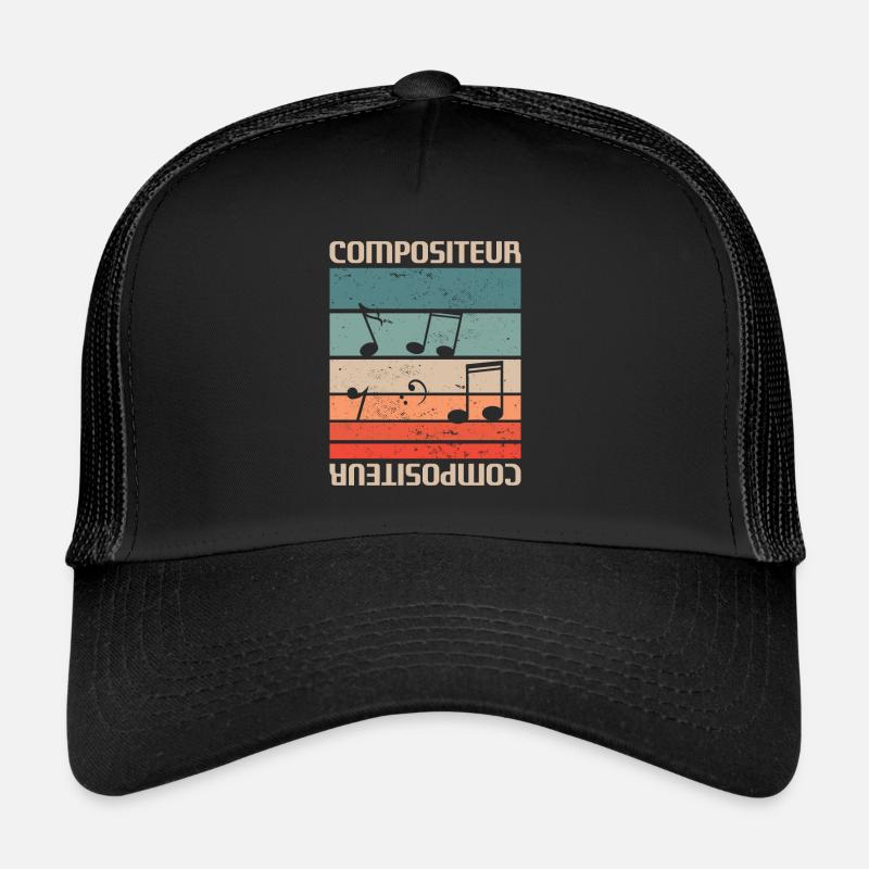 Vintage Retro Compositeur Composition Musicale Casquette trucker 