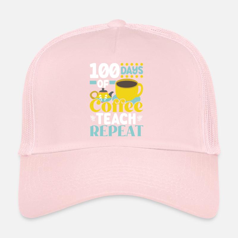 100 jours de café enseignent à répéter 100 jours d’école Casquette trucker 