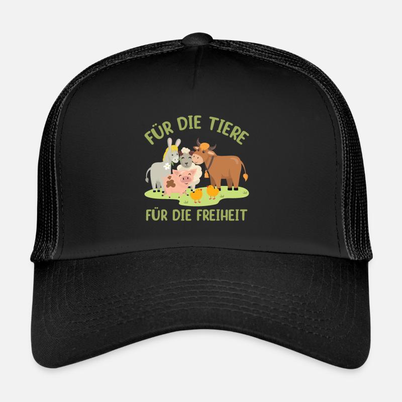 For the animals For freedom - Trucker Cap - black/black