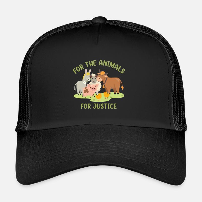 For The Animals, For Justice - Trucker Cap - black/black