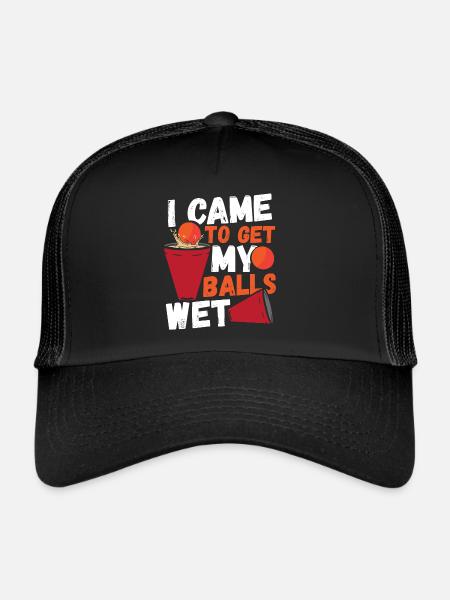 Beer Pong Beer Party Team Player Ping-Pong - Casquette trucker  - noir/noir - Devant
