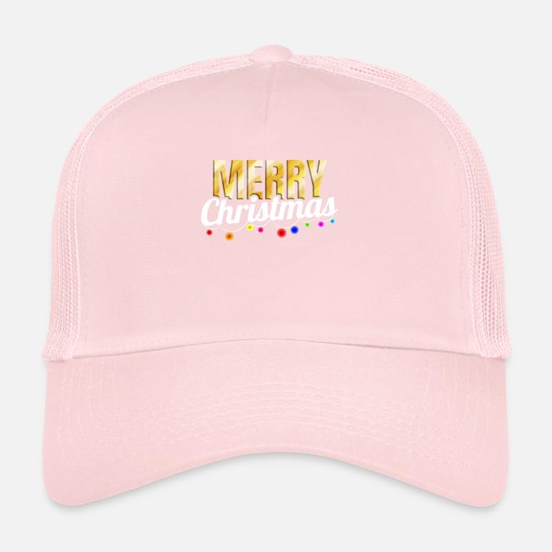 Light Chain Decorated Merry Christmas Trucker Cap