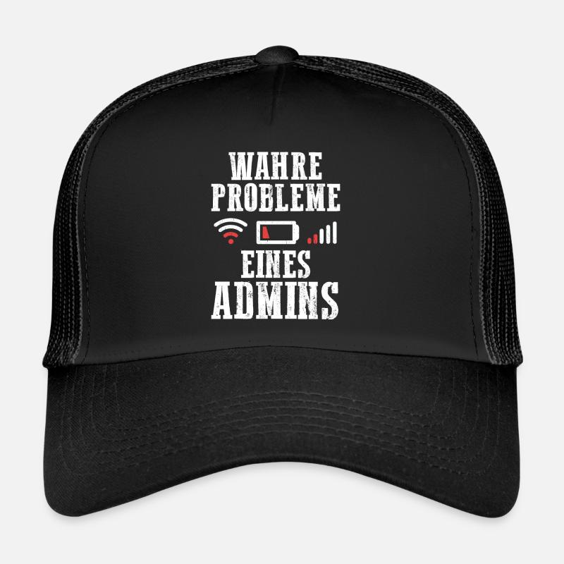 Informatiker Programmierer Admin Administrator - Trucker Cap - Schwarz/Schwarz