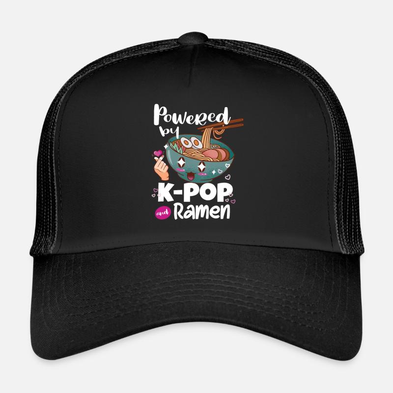 Powered By Kpop and Ramen Trucker Cap