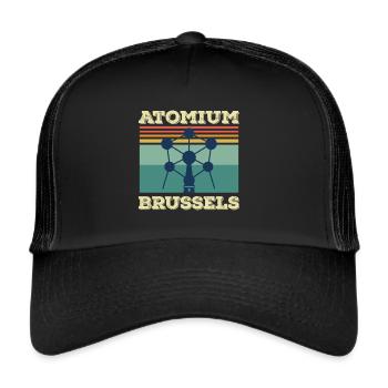 Bruxelles Atomium Heartbeat Atomic nucleus Science - Casquette trucker  - noir/noir - Devant