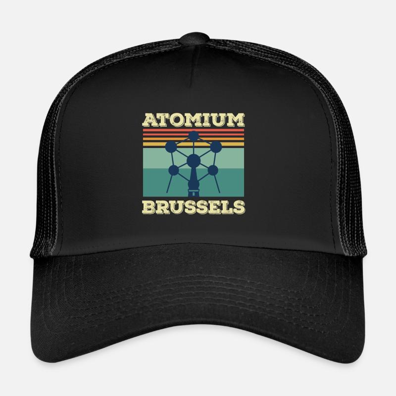 Bruxelles Atomium Heartbeat Atomic nucleus Science - Casquette trucker  - noir/noir