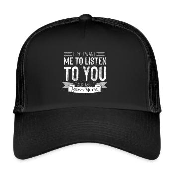 Fan de heavy metal Rocking Fan de métal Musique hard rock - Casquette trucker  - noir/noir - Devant