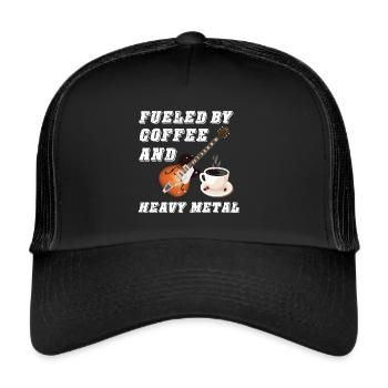 Musique rock Heavy Metal Café Hard Rock Metal F - Casquette trucker  - noir/noir - Devant