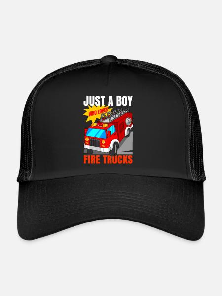 Pompiers Pompiers Garçons - Casquette trucker  - noir/noir - Devant